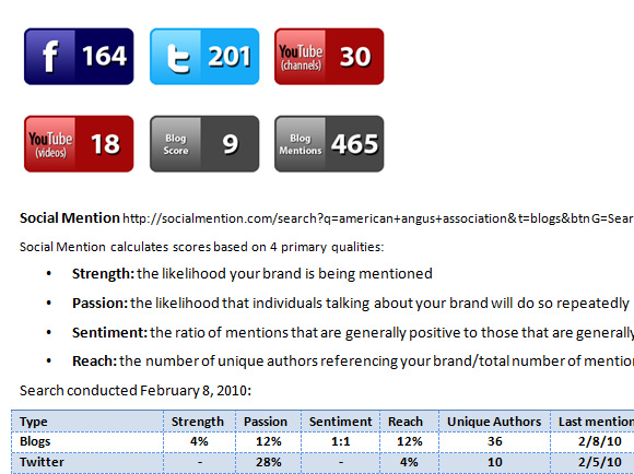 American Angus Association Social Media Plan